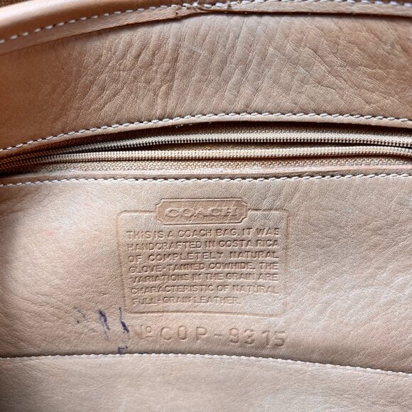 Vintage COACH 9315 Drawstring Daypack Backpack in Natural Tan Saddle - Picture 7 of 8